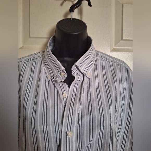 Chaps men's striped button-down shirt size 36/37 - Picture 2 of 5